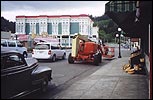 Another view of Main Street, with Mabel's Diner visible on the left